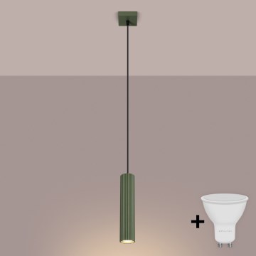 Brilagi - Pendul LED CRESTO cu cablu 1xGU10/10W/230V, verde