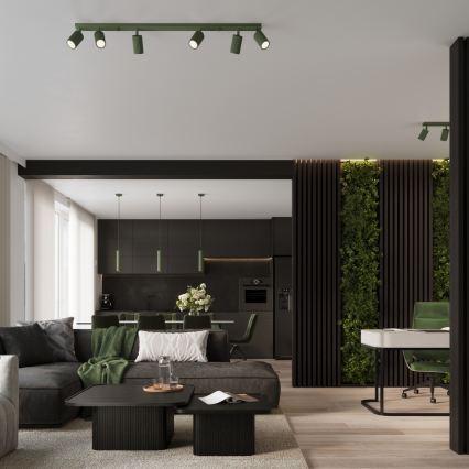 Brilagi - Pendul LED CRESTO cu cablu 1xGU10/10W/230V, verde