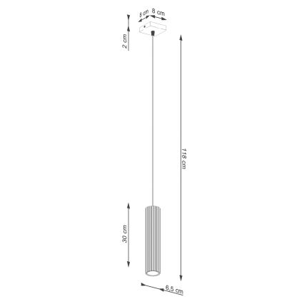 Brilagi - Pendul LED CRESTO cu cablu 1xGU10/10W/230V, verde