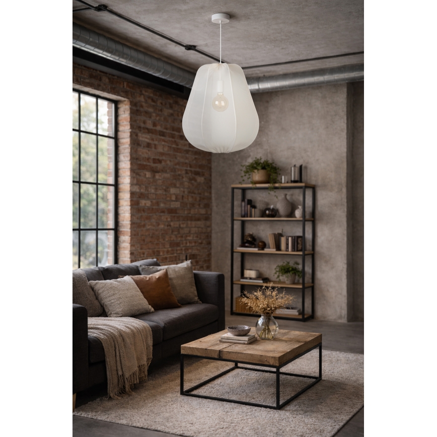 Brilagi - Pendul LED cu cablu ARVEN 1xE27/8W/230V Ø 37 cm, alb