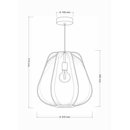 Brilagi - Pendul LED cu cablu ARVEN 1xE27/8W/230V Ø 37 cm, alb