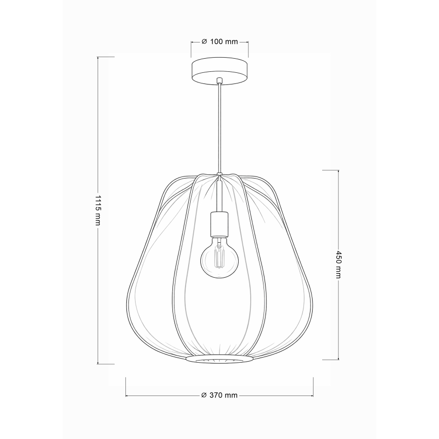 Brilagi - Pendul LED cu cablu ARVEN 1xE27/8W/230V Ø 37 cm, alb