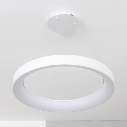 Brilagi - Lustra LED reglabilă suspendată pe cablu FALCON II LED/99W/230V 3000-6500K Ø 60 cm alb + telecomandă