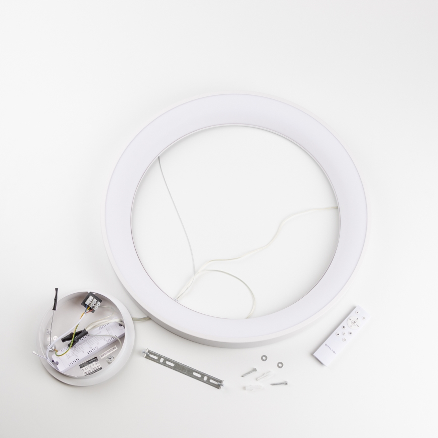 Brilagi - Lustra LED reglabilă suspendată pe cablu FALCON II LED/99W/230V 3000-6500K Ø 60 cm alb + telecomandă