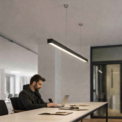 Brilagi - Lampă suspendată LED FULLDAY, 30/40/50W, 230V, 2700/4000/6000K, 150 cm, neagră