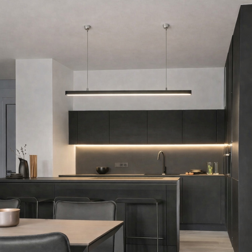 Brilagi - Lampă suspendată LED FULLDAY, 30/40/50W, 230V, 2700/4000/6000K, 150 cm, neagră