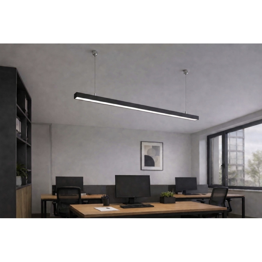 Brilagi - Lampă suspendată LED FULLDAY, 30/40/50W, 230V, 2700/4000/6000K, 150 cm, neagră