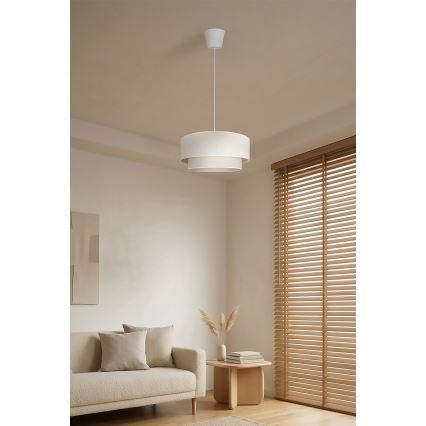 Brilagi - Pendul LED pe cablu BOHO ECO 1xE27/10W/230V Ø 40 cm crem