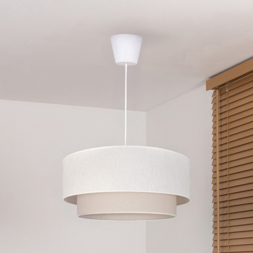 Brilagi - Pendul LED pe cablu BOHO ECO 1xE27/10W/230V Ø 40 cm crem