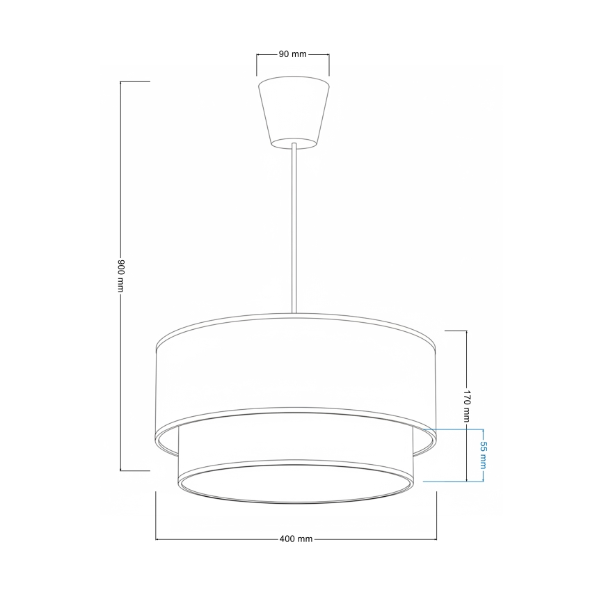 Brilagi - Pendul LED pe cablu BOHO ECO 1xE27/10W/230V Ø 40 cm crem