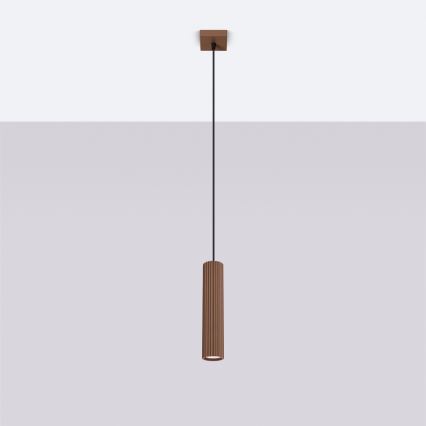 Brilagi - Pendul LED pe cablu CRESTO 1xGU10/10W/230V maro
