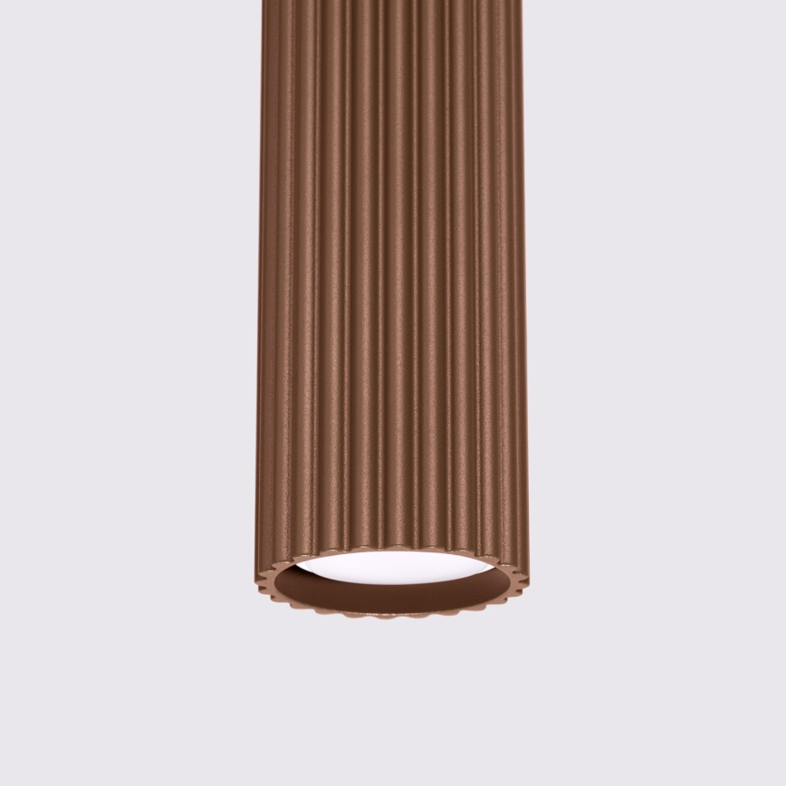 Brilagi - Pendul LED pe cablu CRESTO 1xGU10/10W/230V maro