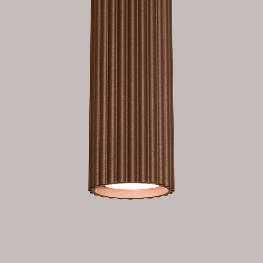 Brilagi - Pendul LED pe cablu CRESTO 1xGU10/10W/230V maro