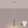 Brilagi - Pendul LED pe cablu CRESTO 1xGU10/10W/230V taupe