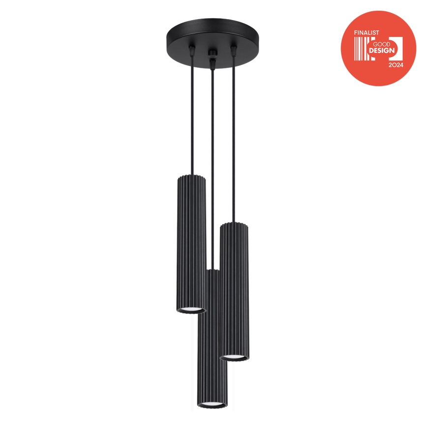 Brilagi - Pendul LED pe cablu CRESTO 3xGU10/10W/230V negru