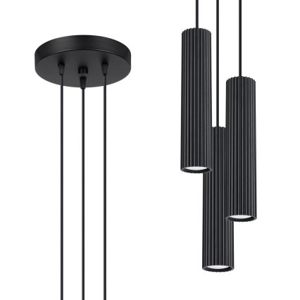 Brilagi - Pendul LED pe cablu CRESTO 3xGU10/10W/230V negru