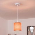 BRILAGI - Pendul LED pe cablu NUBILA 1xE27/60W/230V Ø 14 cm alb/portocaliu