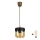 Brilagi - Pendul LED pe cablu RETRO GLASS 1xE27/60W/230V Ø 14 cm maro/fumuriu/bej/negru