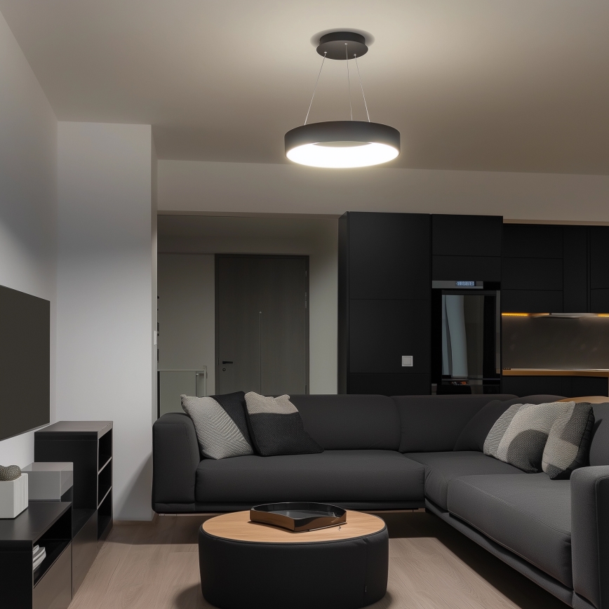 Brilagi - Lustră LED dimabilă suspendată pe cablu FALCON LED/40W/230V 3000-6500K Ø45 cm negru + telecomandă