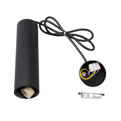 Brilagi - Lustră LED RGBW reglabilă SELE, suspendată pe cablu, 1x GU10/4,8W/230V 3000K, neagră + telecomandă