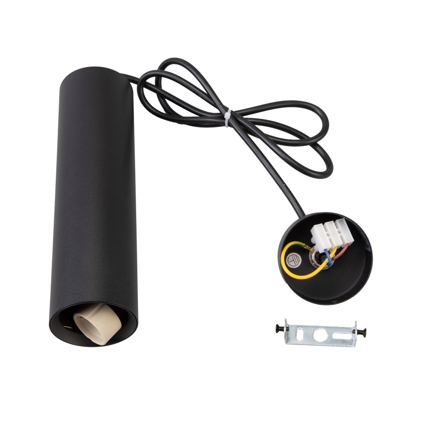 Brilagi - Lustră LED RGBW reglabilă SELE, suspendată pe cablu, 1x GU10/4,8W/230V 3000K, neagră + telecomandă