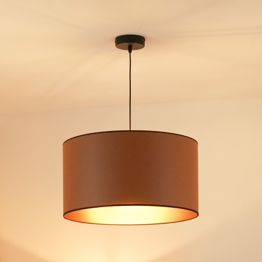 Brilagi - Candelabru suspendat pe cablu OREGON ROLLER VEGE 1xE27/15W/230V diametru 45 cm maro