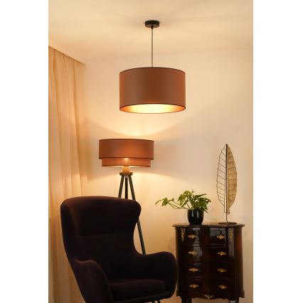 Brilagi - Candelabru suspendat pe cablu OREGON ROLLER VEGE 1xE27/15W/230V diametru 45 cm maro