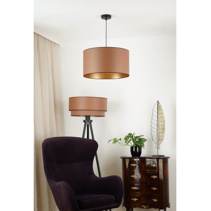 Brilagi - Candelabru suspendat pe cablu OREGON ROLLER VEGE 1xE27/15W/230V diametru 45 cm maro