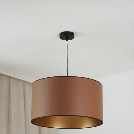 Brilagi - Candelabru suspendat pe cablu OREGON ROLLER VEGE 1xE27/15W/230V diametru 45 cm maro