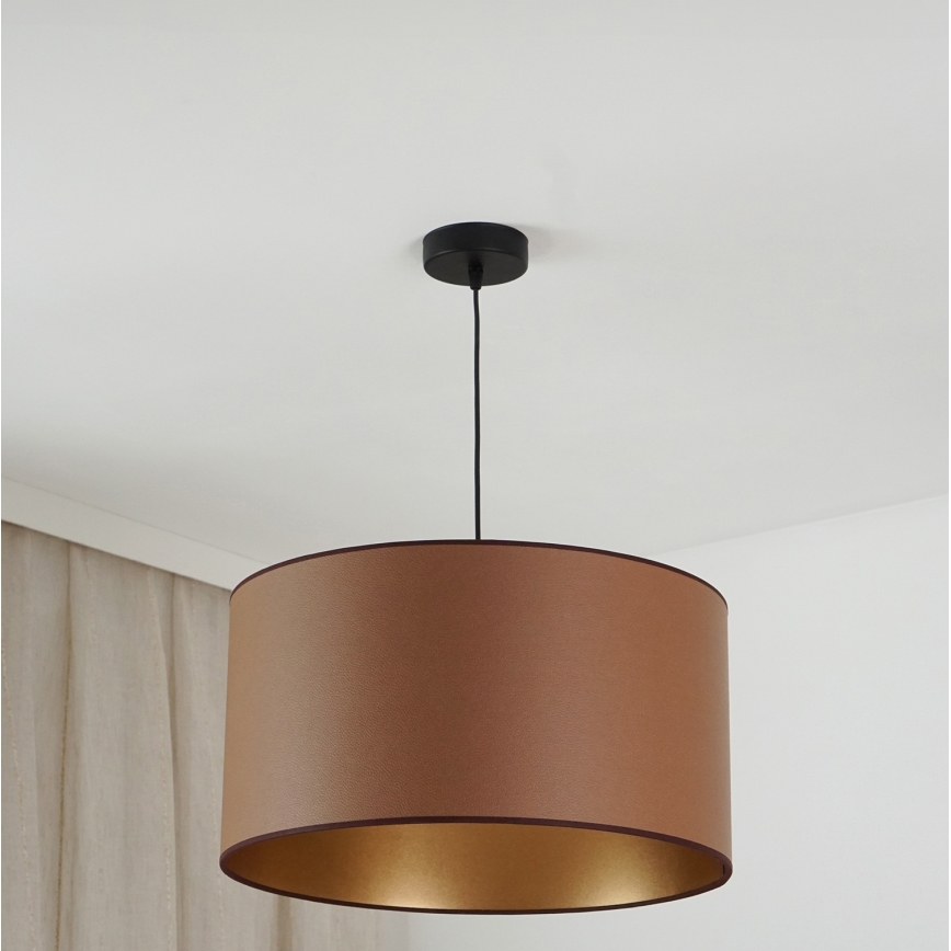 Brilagi - Candelabru suspendat pe cablu OREGON ROLLER VEGE 1xE27/15W/230V diametru 45 cm maro