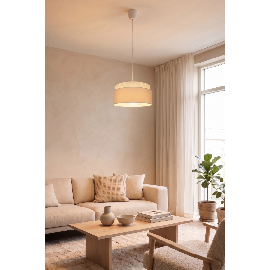 Brilagi - Pendul PADOVA cu cablu, 1xE27/60W/230V, Ø 40 cm, crem