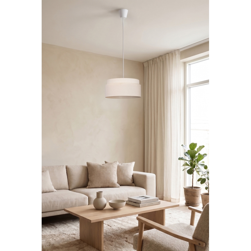 Brilagi - Pendul PADOVA cu cablu, 1xE27/60W/230V, Ø 40 cm, crem