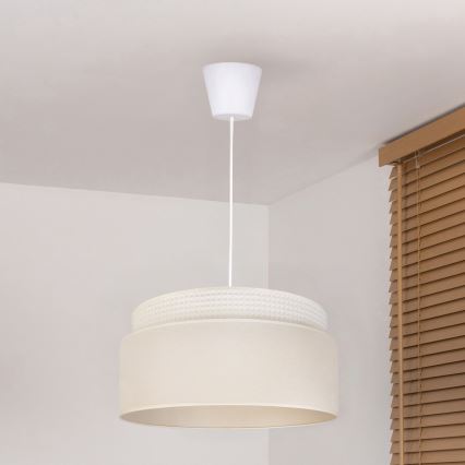 Brilagi - Pendul PADOVA cu cablu, 1xE27/60W/230V, Ø 40 cm, crem
