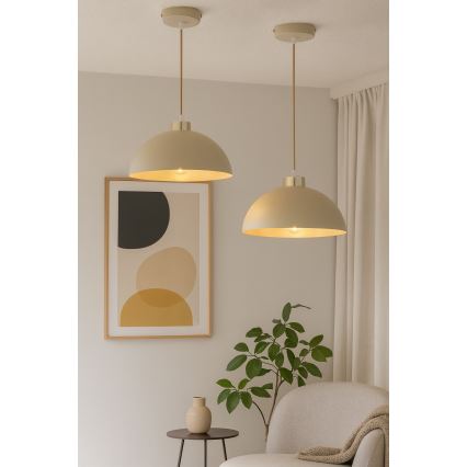 Brilagi - Pendul pe cablu, 1x E27, 60 W, 230 V, Ø 30 cm, bej/auriu
