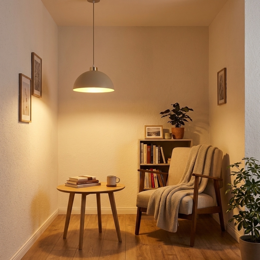 Brilagi - Pendul pe cablu, 1x E27, 60 W, 230 V, Ø 30 cm, bej/auriu