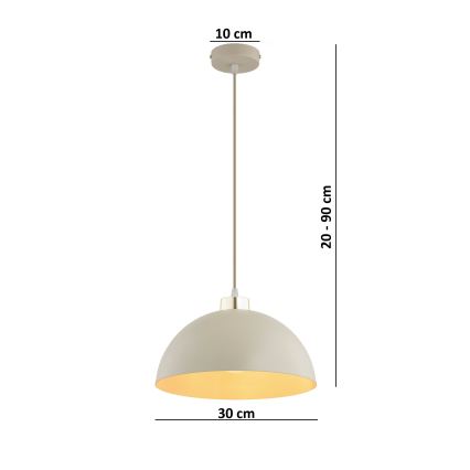 Brilagi - Pendul pe cablu, 1x E27, 60 W, 230 V, Ø 30 cm, bej/auriu