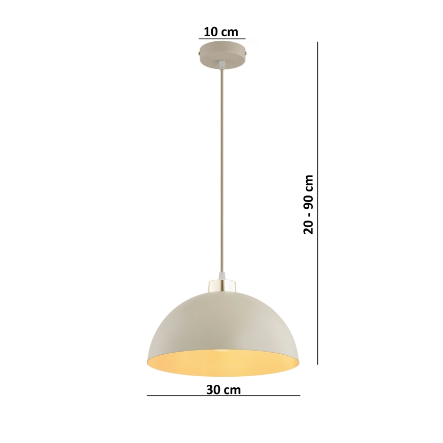 Brilagi - Pendul pe cablu, 1x E27, 60 W, 230 V, Ø 30 cm, bej/auriu