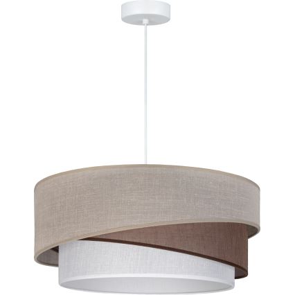 Brilagi - Pendul pe cablu ARROW 1xE27/60W/230V Ø 45 cm bej/maro/alb
