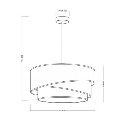 Brilagi - Pendul pe cablu ARROW 1xE27/60W/230V Ø 45 cm bej/maro/alb