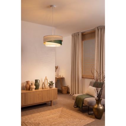 Brilagi - Pendul pe cablu ARROW 1xE27/60W/230V, Ø 45 cm, bej/verde/alb