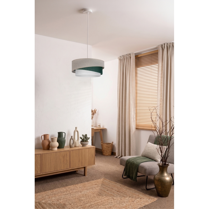 Brilagi - Pendul pe cablu ARROW 1xE27/60W/230V, Ø 45 cm, bej/verde/alb