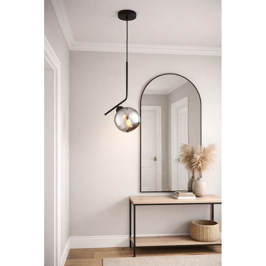 Brilagi - Pendul pe cablu DIOR 1xE27/60W/230V negru/gri fumuriu