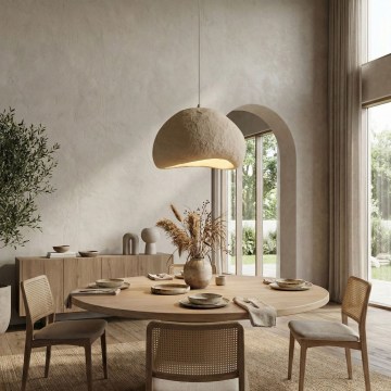 Brilagi - Pendul pe cablu LOVAL 1xE27/40W/230V Ø 50 cm, bej