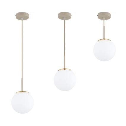 Brilagi - Pendul pe cablu MILO ECRU 1xE27/60W/230V bej/auriu