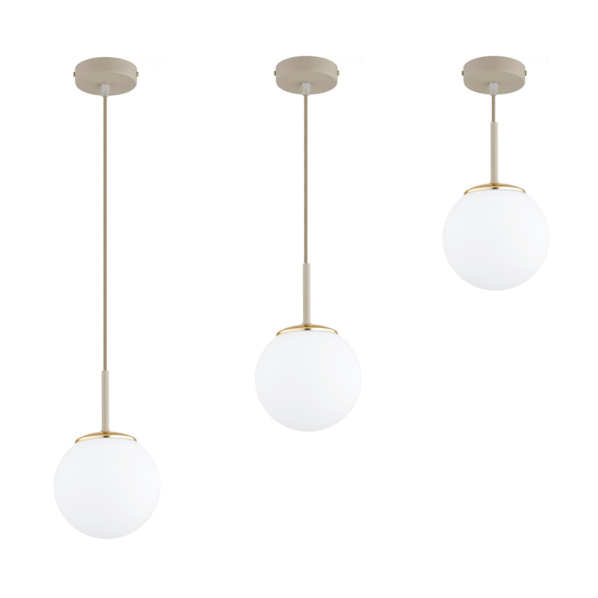 Brilagi - Pendul pe cablu MILO ECRU 1xE27/60W/230V bej/auriu