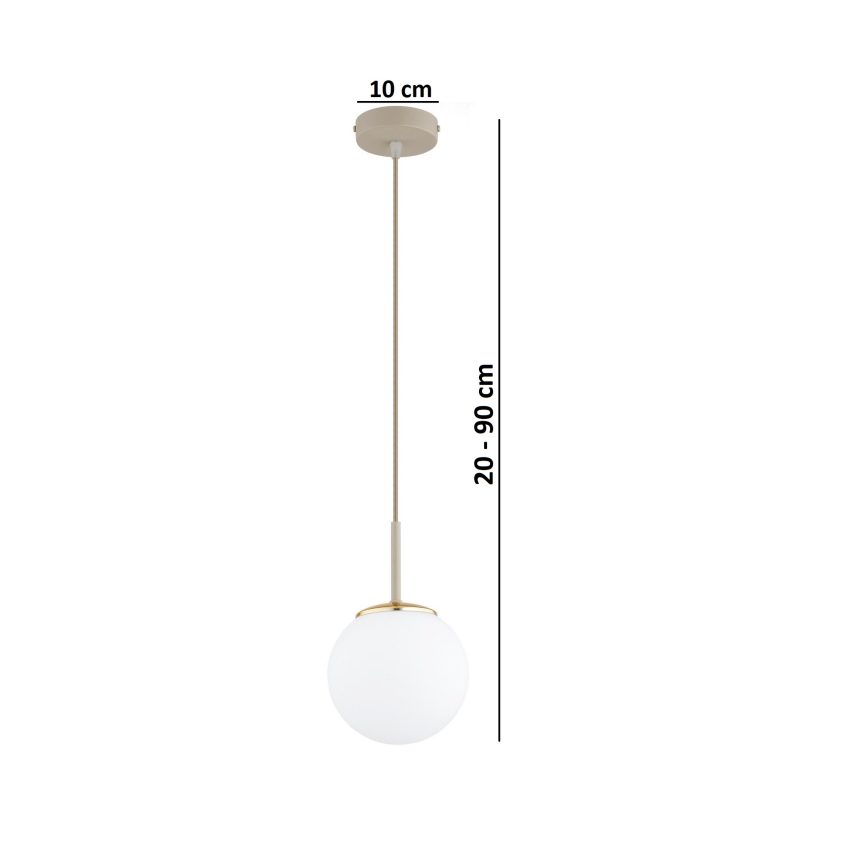 Brilagi - Pendul pe cablu MILO ECRU 1xE27/60W/230V bej/auriu