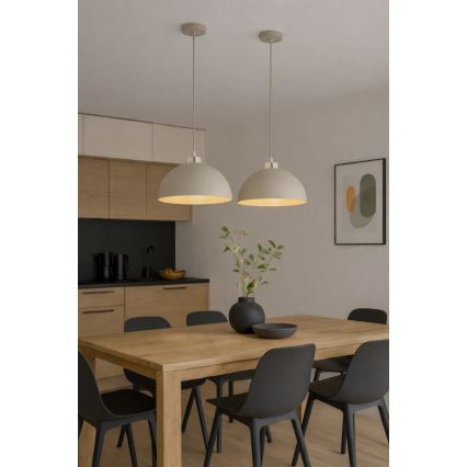 Brilagi - Pendul pe cablu, MOON 1x E27, 60 W, 230 V, Ø 30 cm, bej/auriu