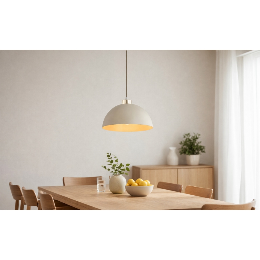 Brilagi - Pendul pe cablu, MOON 1x E27, 60 W, 230 V, Ø 30 cm, bej/auriu