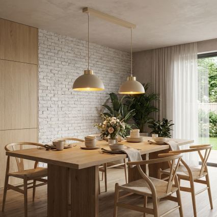 Brilagi - Pendul pe cablu MOON 2xE27/60W/230V bej/auriu