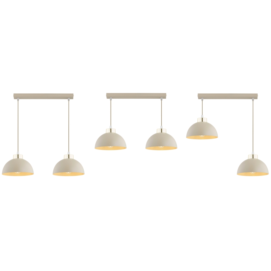 Brilagi - Pendul pe cablu MOON 2xE27/60W/230V bej/auriu